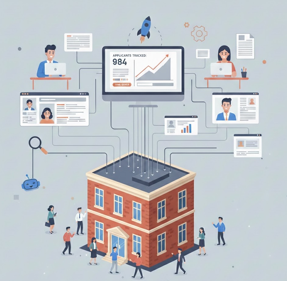 Illustration showing how organizations benefit from Applyology