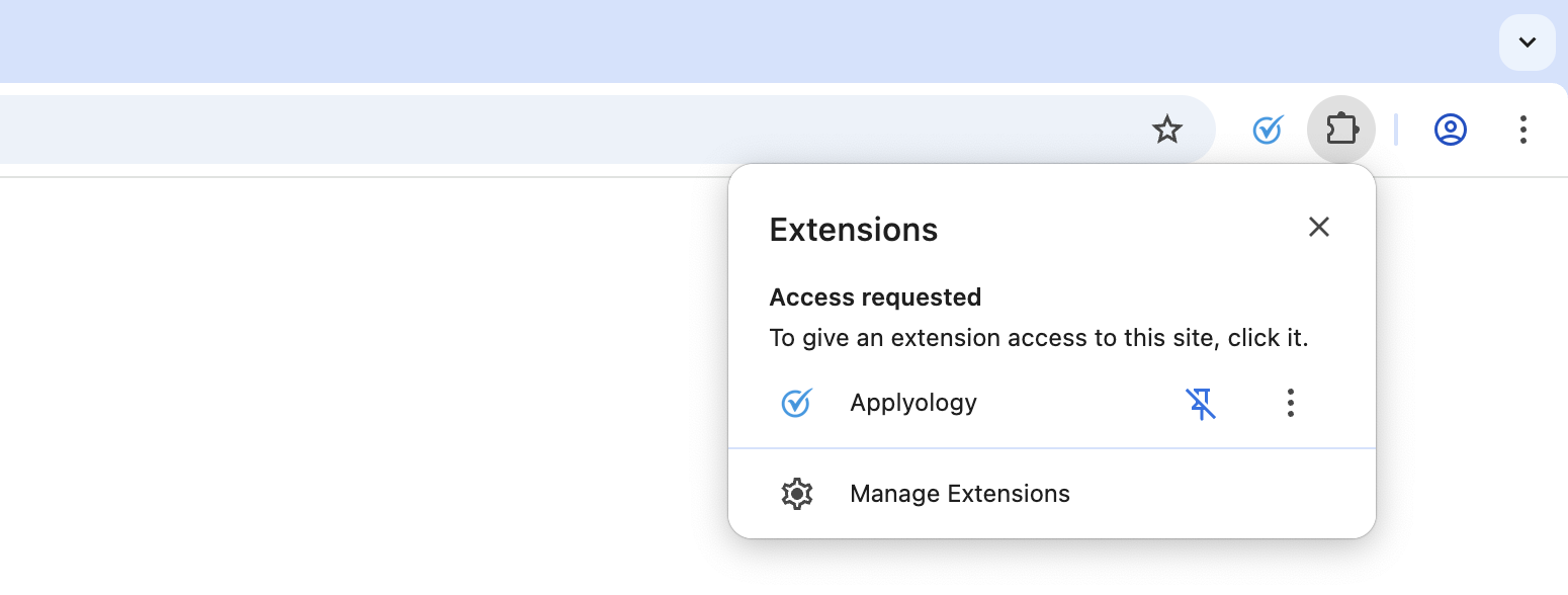 Pin the browser extension