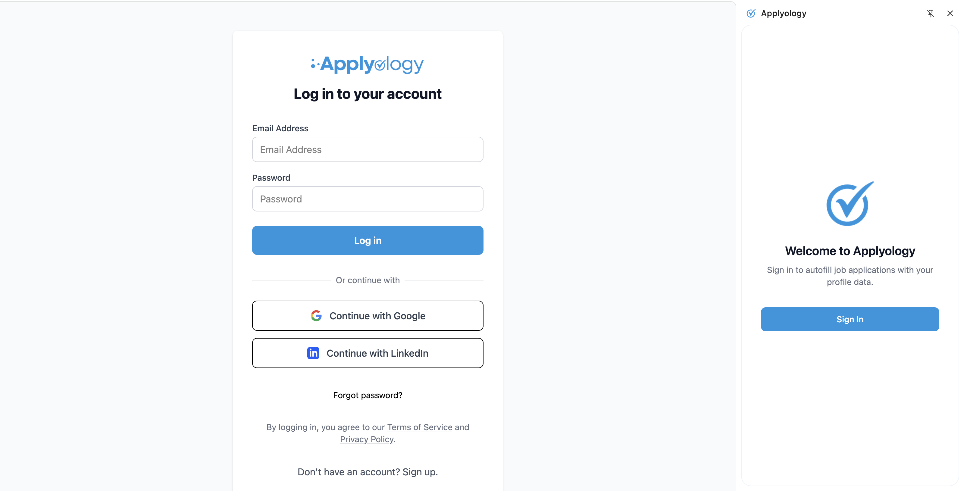 Sign in to the extension